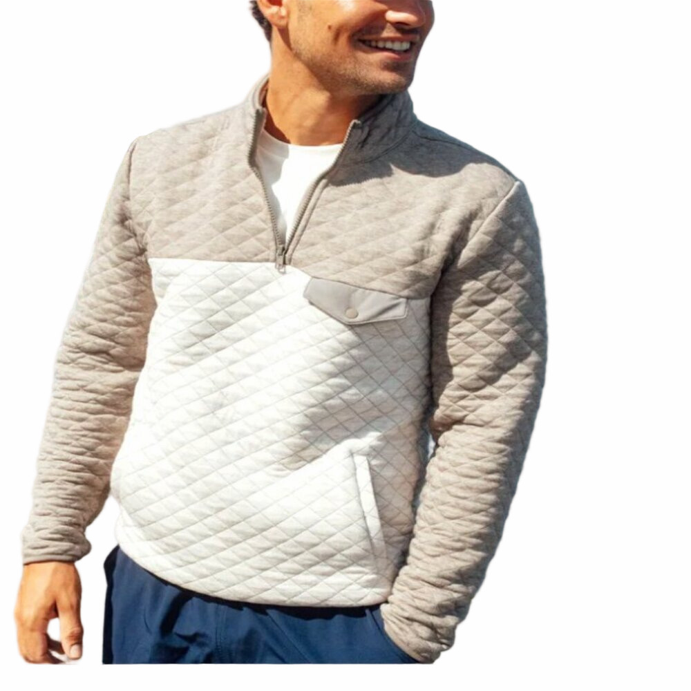 Marine Layer Oatmeal Colorblock Heavyweight Corbet Pullover Size Medium